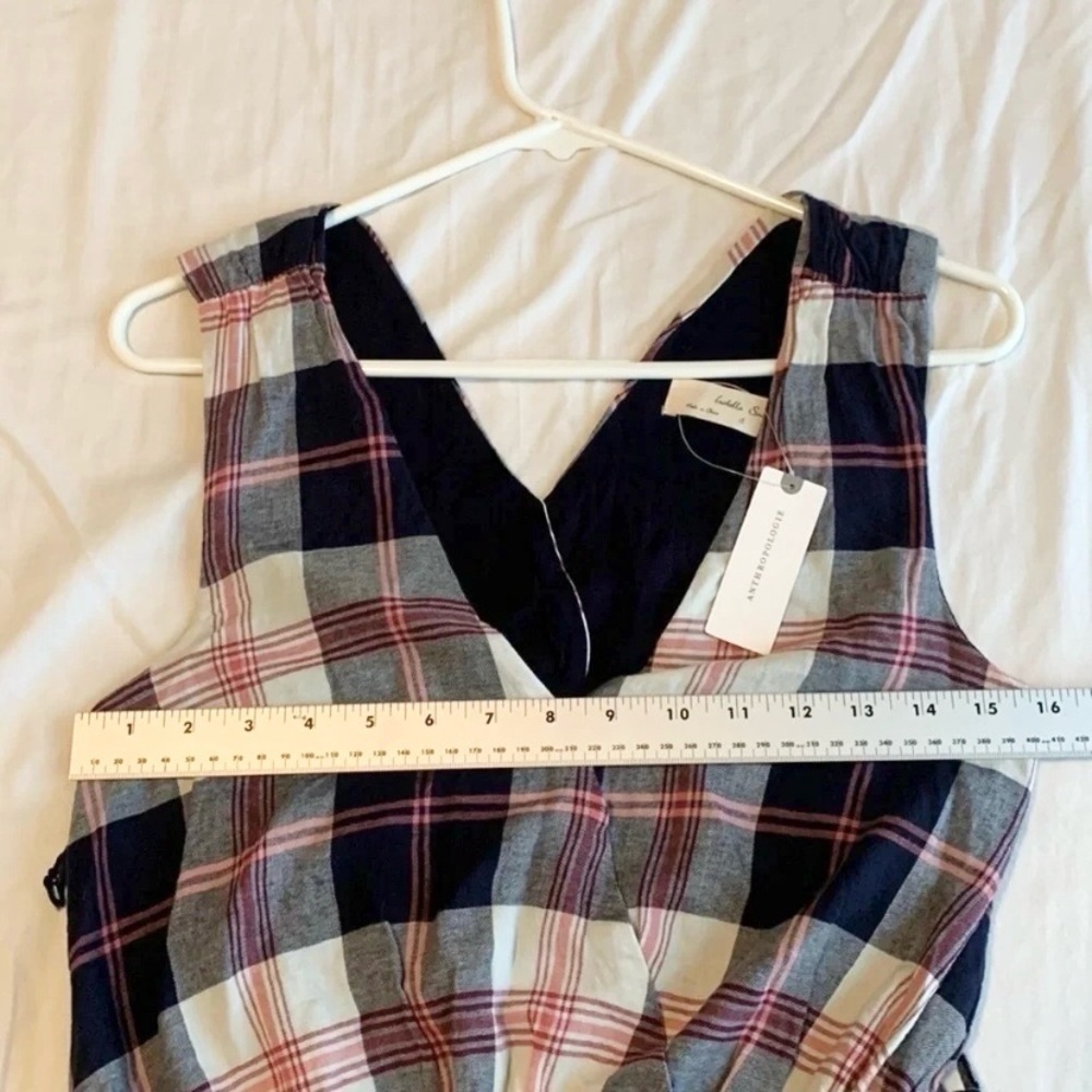 Anthropologie Plaid Isabella Sinclair Midi Dress Small Preppy Rodeo Festival - Picture 7 of 12